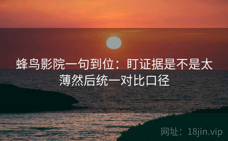 蜂鸟影院一句到位：盯证据是不是太薄然后统一对比口径