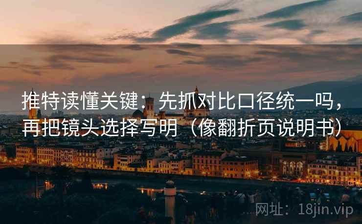 推特读懂关键:先抓对比口径统一吗,再把镜头选择写明(像翻折页说明书) 推特读懂关键:先抓对比口径统一吗,再把镜头选择写明(像翻折页说明书)